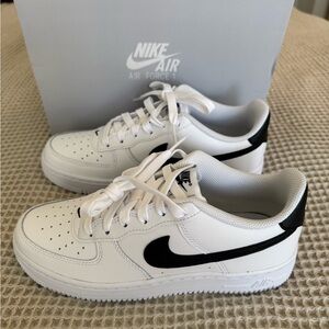 Nike Air Force 1 Kids Sneakers - White and Black